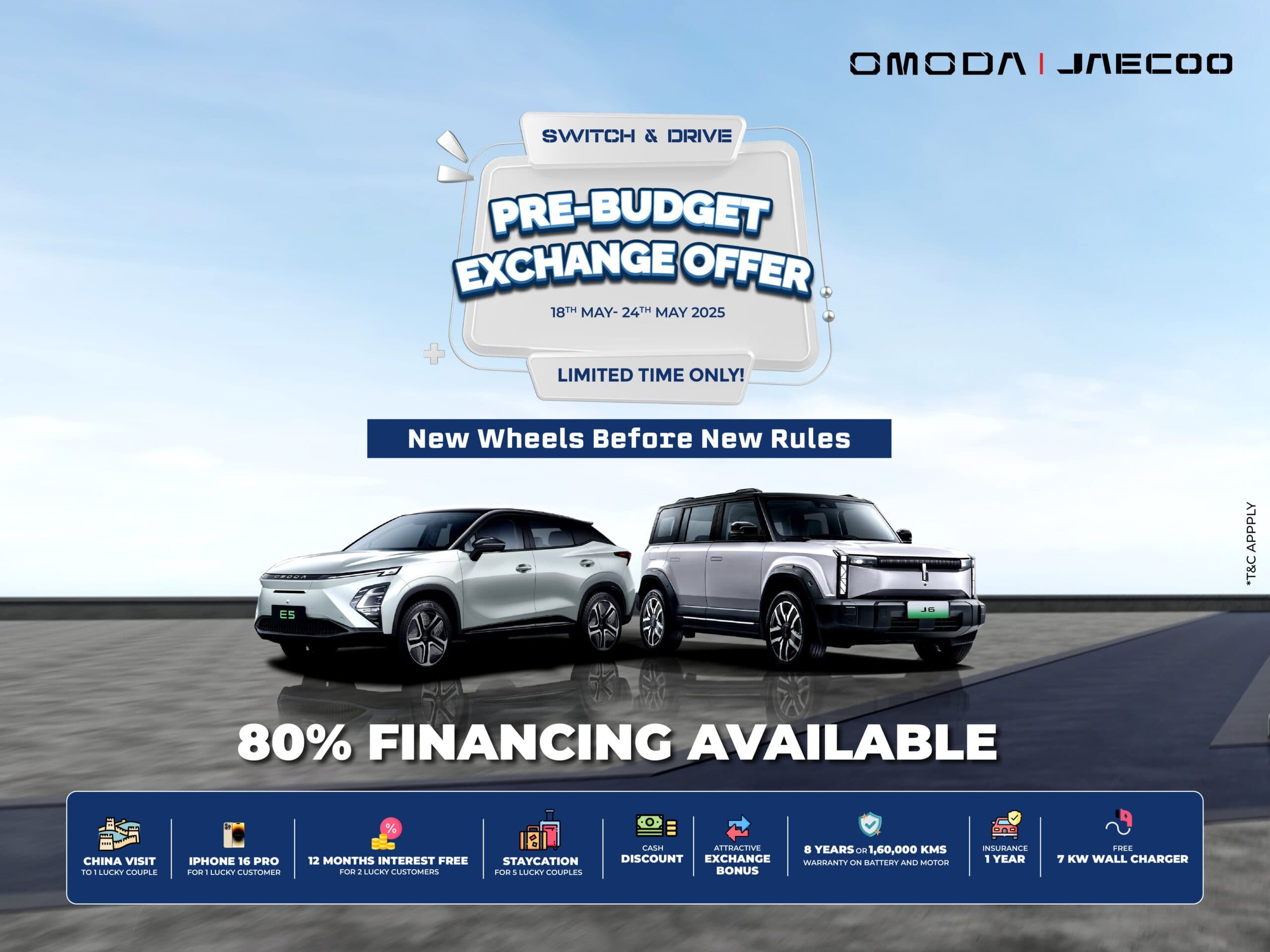 Omoda Jaecoo’s Switch and Drive Exchange Offer: Free Insurance, China Trip and More
