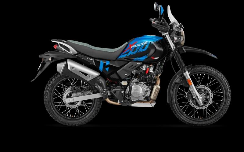 Hero XPulse 200 4V FI BS6 OBD II Techno Blue Metallic Black