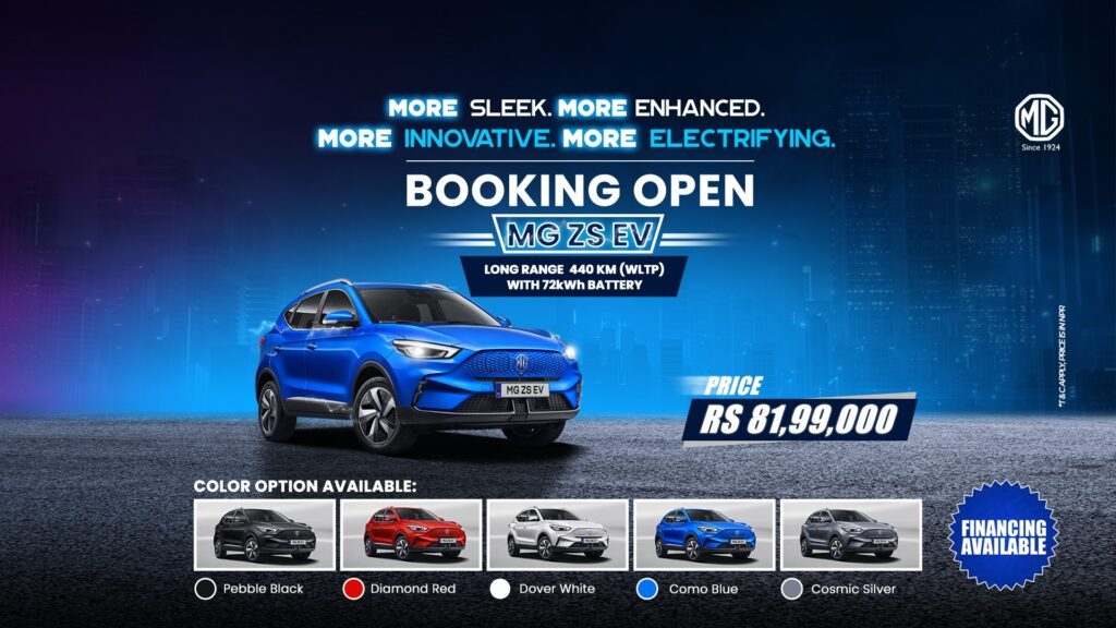 Booking open for MG ZS EV